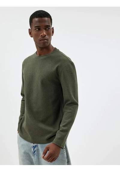 Koton Erkek Sweatshirt Haki 5wam70065mk 25ky59001710 Y59213 Haki