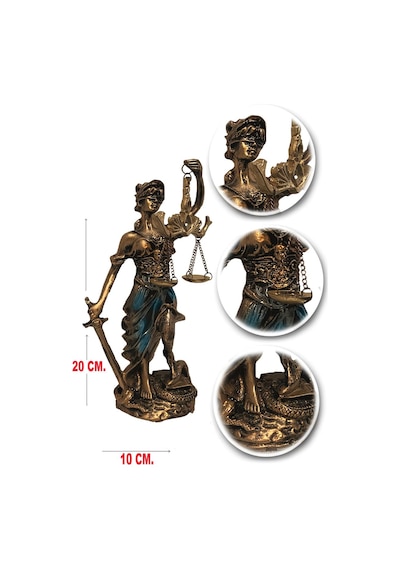 Lüks Adalet Tanrıçası Themis Adalet Heykeli Biblo Dekoratif Obje Ev Ofis Yeni Yıl Avukat Hediyesi