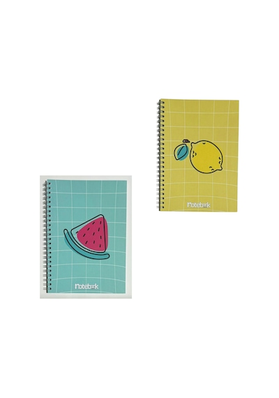 A5 Spiralli Meyve Konsept Defter 40 Yaprak 4'lü Tamamı Çizgisiz