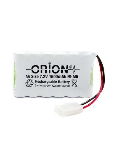 Orion 7.2 V 1500 mAh AA Ni-MH Tamiya Soketli Şarjlı Oyuncak Pili