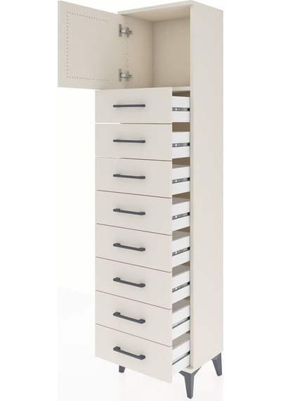 Arges Dolap Tek Raflı 8 Çekmeceli Tek Kapaklı 44x30x182 Aytaş... Aytaşı Arges Dolap Tek Raflı 8 Çekmeceli Tek Kapaklı 44x30x182 Aytaş... Aytaşı