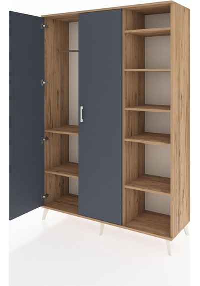 Hyperion Dolap 7 Raflı 2 Kapaklı Tek Askılı 132x44x195 Çam-antrasit/antrasit Antrasıt/antrasıt Hyperion Dolap 7 Raflı 2 Kapaklı Tek Askılı 132x44x195 Çam-antrasit/antrasit Antrasıt/antrasıt