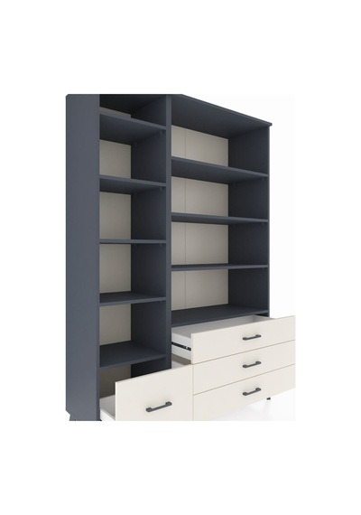 Hyperion Dolap 9 Raflı 4 Çekmeceli 132x44x195 Antrasit-antrasit/aytaşı Antrasıt/aytası - Antrasıt Hyperion Dolap 9 Raflı 4 Çekmeceli 132x44x195 Antrasit-antrasit/aytaşı Antrasıt/aytası - Antrasıt