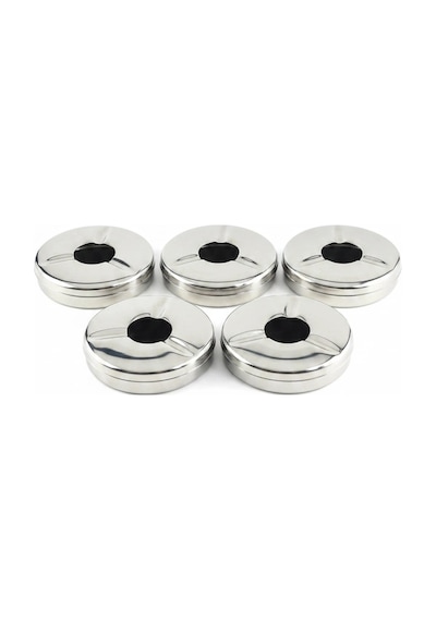 Prestige Elite 5 Adet Krom Küllük Seti - 11 Cm Büyük Boy Paslanmaz Çelik Küllük