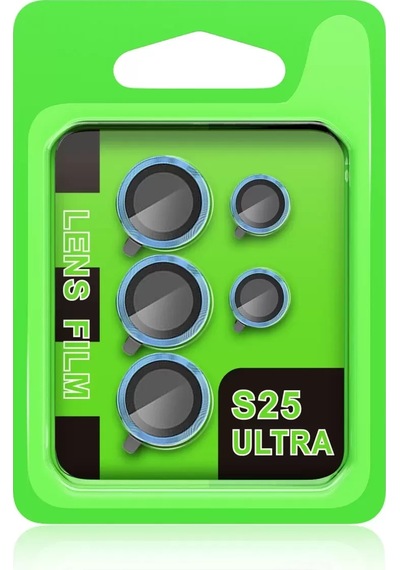 Newface Samsung  Uyumlu  Galaxy S25 Ultra Raze Metal Kamera Lens - Mavi,
