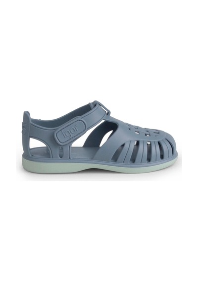 Igor Tobby Solid Bicolor Çocuk Sandalet - Okyanus Bb355-225 Açık Mavi