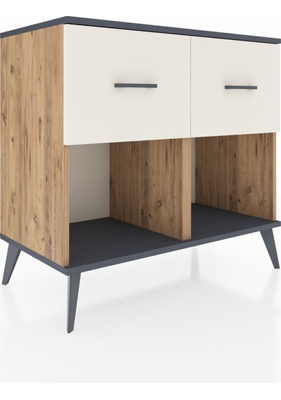 Hyperion Şifonyer 2 Çekmeceli 88x44x80 Çam-antrasit/aytaşı Antrasit/aytaşı Hyperion Şifonyer 2 Çekmeceli 88x44x80 Çam-antrasit/aytaşı Antrasit/aytaşı