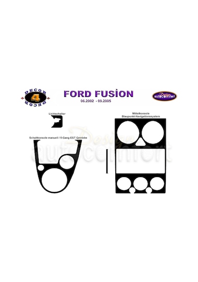 Ford Fusıon Konsol/Maun Kaplama 2002-2005 4.Prç (522051709)