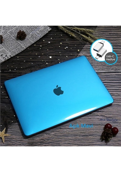 Apple Uyumlu MacBook Pro 13inç Kılıf M1-m2, Kristal Type-c'li Model A2338 A2289 A2251 A1706-08 A1989 A2159 İle Açık Mavi
