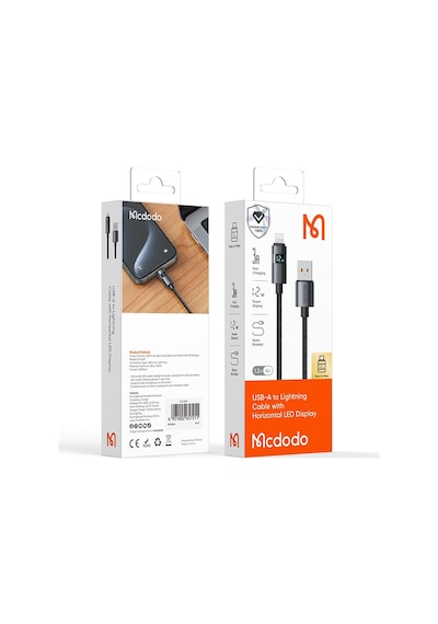 Mcdodo CA-6490 3A USB Hızlı Şarj Kablosu 1.2 M Siyah