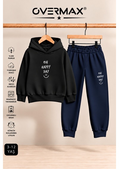 Overmax Oh Happy Day Baskılı Kapüşonlu Sweatshirt Eşofman Takımı- 3-12 Yaş Siyah Üst-lacivert Alt - 923908694 Siyah Üst-lacivert Alt Overmax Oh Happy Day Baskılı Kapüşonlu Sweatshirt Eşofman Takımı- 3-12 Yaş Siyah Üst-lacivert Alt - 923908694 Siyah Üst-lacivert Alt