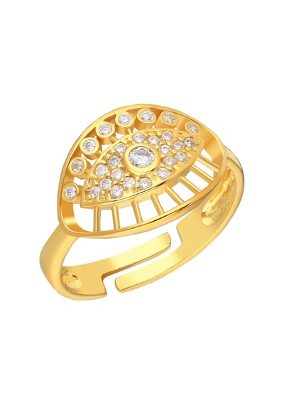 Zirkon Taşlı Everly Yüzük Gold Renk 719273 Gold Gümüş