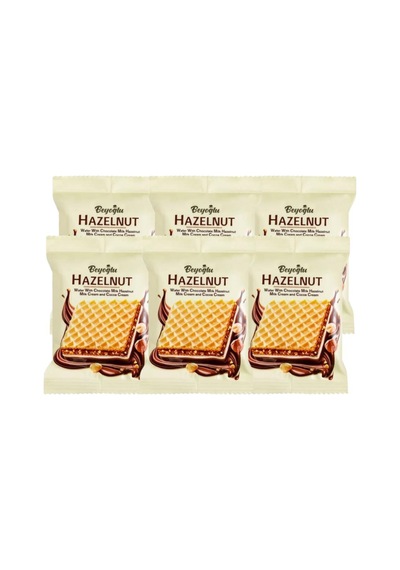 Hazelnut Kare Gofret 30gr X6