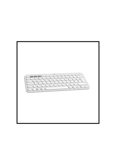 Logıtech K380s, Pebble Keys 2, Beyaz, 920-011860, Bluetooth, Türkçe, Q, Multimedya, Mini Klavye