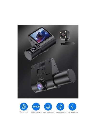 M80 3 Lens Araç Kamerası