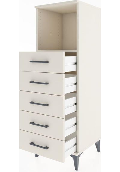 Hyperion Dolap Tek Raflı 5 Çekmeceli 44x44x134 Aytaşı-aytaşı Aytaşı