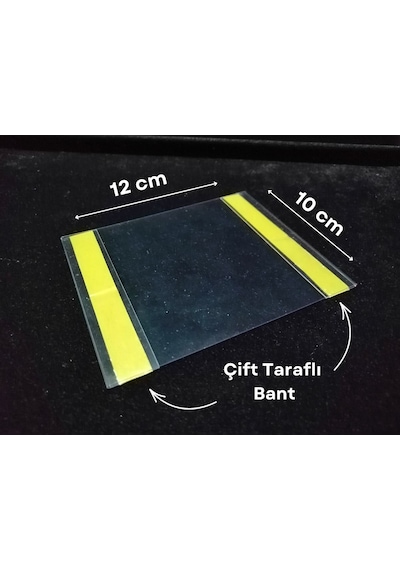 50 Adet C Tipi 12x10 Cm Depo Ürün Etiketliği Şeffaf Yapışkanlı