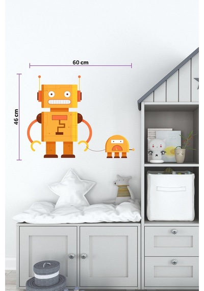 MSticker Robot Adam Ve Köpeği Sticker-çocuk Bebek Odası Sticker