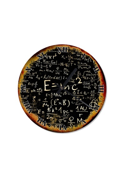 E=Mc2 Albert Einstein Şekilli Duvar Saati (408136840) Çok Renkli