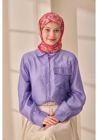 Silk Home Olinda İpek Eşarp 47002-41 Parlak Turuncu, Füme, Gri, Hardal