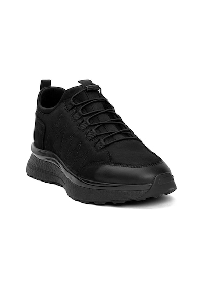 Hammer Jack 102 24822-M Dobb Erkek Hakiki Deri Klasik Sneaker Siyah-Siyah