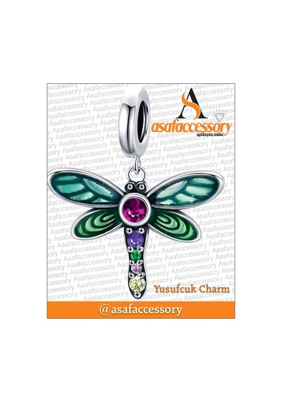 Taşlı Yusufçuk Charm Asafaccessory Mor