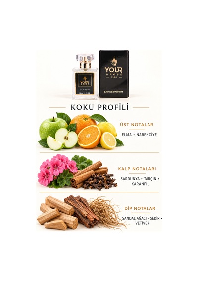 Your Prose E217 Elma Ve Tarçın Notalı Meyvemsi Baharatlı Odunsu Erkek Parfümü Edp 50 Ml - 8690352000012yp217
