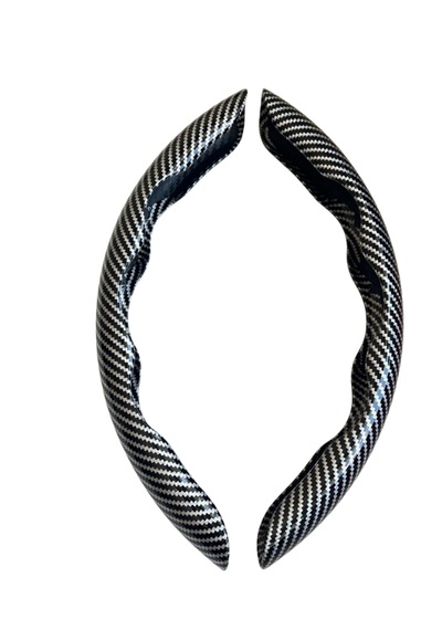 Karbon Fiber Direksiyon Kılıfı Direksiyon Koruyucu Kılıf Gri