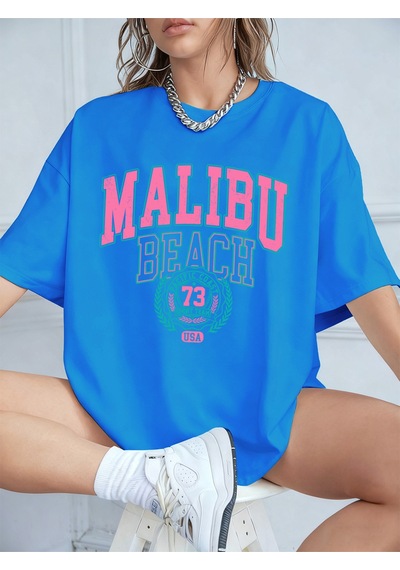 Noıssey Urban Pop Graphic Kadın Tişört Koleksiyonukod 5337 Bebe Mavi