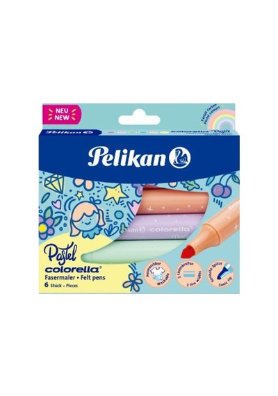 6'lı Pastel Jumbo Keçeli Kalem Seti