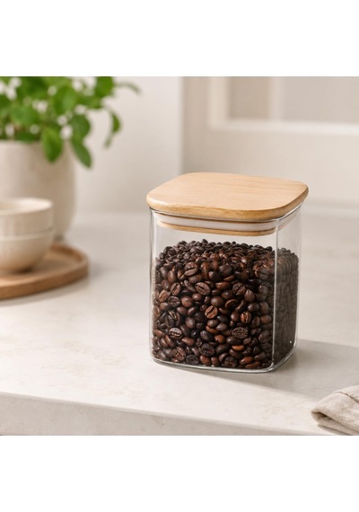450ml Sızdırmaz Vakumlu Bambu Kapaklı Borosilikat Cam Kavanoz Hava Geçirmez & Dayanıklı Gıda Saklama Kabı 1 Diğer