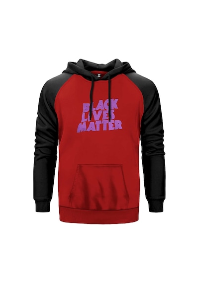 Black Sabbath Black Lives Matter Kırmızı Renk Reglan Kol Sweatshirt Kırmızı