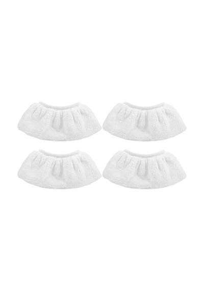 4 Parça Buharlı Temizleyici Aksesuar Seti, Yıkanabilir Mikrofiber Bezler