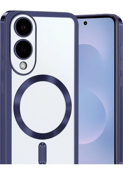 Samsung Uyumlu Galaxy S25 Edge Kross Magneticsafe Kapak Lacivert\