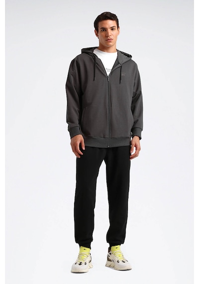 Reebok Fermuarlı Sweatshirt Erkek Gri Nıkı Fz