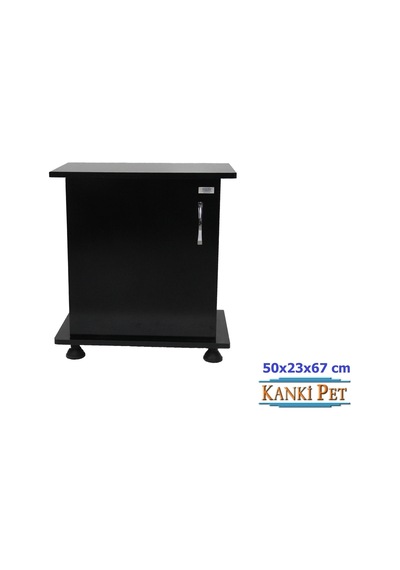 Kanki Pet 50 CM Mdf Akvaryum Sehpa Siyah Düz 50 x 23 x 67 CM