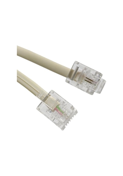 Pm-5899 Hazır 2 Pin Soketli 10 Metre Telefon Hat Kablosu 6p/2c