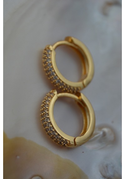 Stoneagejewellery Stoneage Zirkon Taşli Kilitli Küpe N11.88571 Çok Renkli