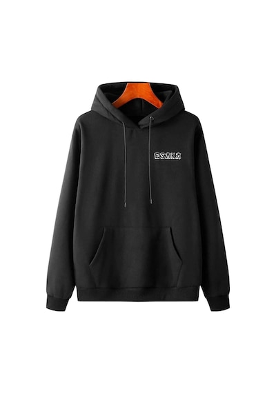 Uyguntarz Unisex Osaka Baskılı Kapüşonlu Sweatshirt siyah