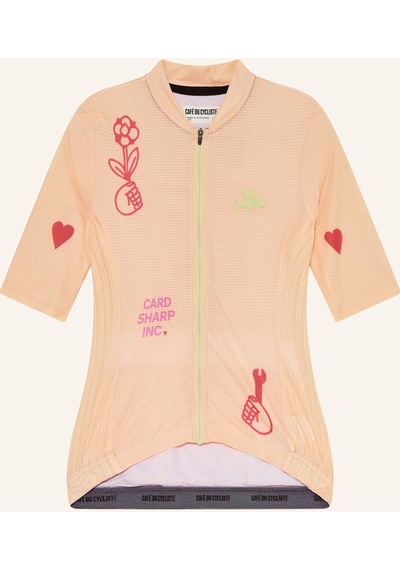 Cafe Du Cycliste Kadın Radtrikot Angelına Performance Fit T-shirt Turuncu Xl