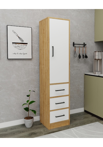 Modera Çok Amaçlı Dolap 3 Çekmeceli Kapaklı Modern Saklama Dolabı, Mutfak Banyo Dolabı, Safirmeşe Beyaz Safirmeşe Beyaz Modera Çok Amaçlı Dolap 3 Çekmeceli Kapaklı Modern Saklama Dolabı, Mutfak Banyo Dolabı, Safirmeşe Beyaz Safirmeşe Beyaz