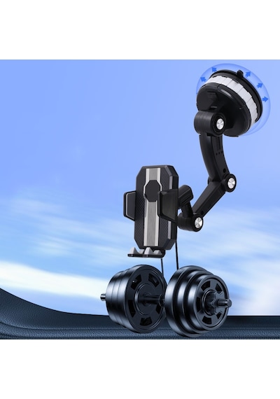 Araç İçi Telefon Tutucu Ayarlanabilir Uzayabilen 360 Dönebilen Vantuzlu Cam Ve Torpido İçin Uygun