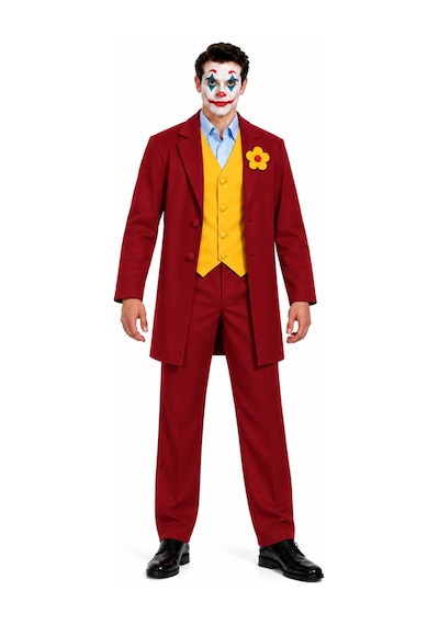Yetişkin Joker Kostümü Bordo
