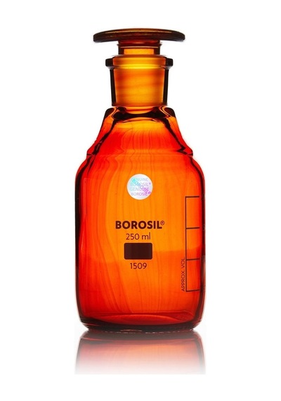 Miyar Cam Şişe 250 Ml - Amber - Cam Tıpalı