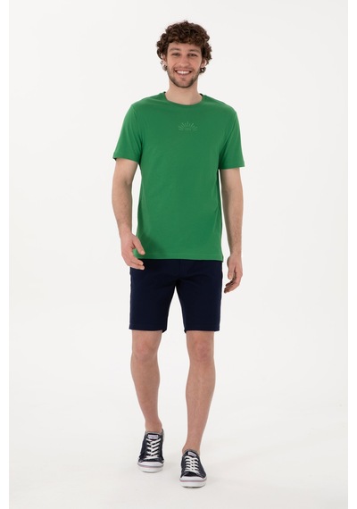 U.S. Polo Assn. Erkek Regular Fit Bisiklet Yaka Yeşil Tişört 50300268-VR054