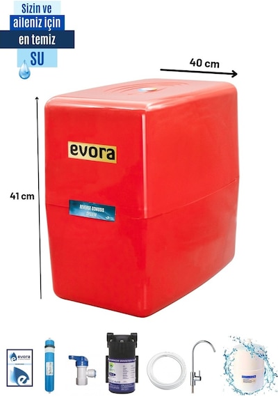 5 Filtreli 10 L Pompalı Kırmızı Kapalı Kasa Su Arıtma Cihazı