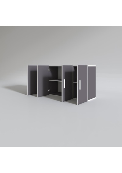 Kenzlife hazır mutfak merlanda gri 060*120*22 mutfak banyo dolabı kapaklı raflı