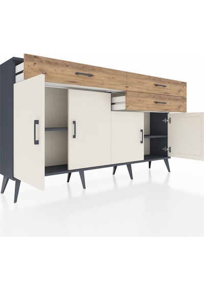 Arges Konsol 2 Raflı 3 Çekmeceli 4 Kapaklı 176x30x99 Antrasit-aytaşı/çam Aytası/atlas Çam - Antrasıt Arges Konsol 2 Raflı 3 Çekmeceli 4 Kapaklı 176x30x99 Antrasit-aytaşı/çam Aytası/atlas Çam - Antrasıt