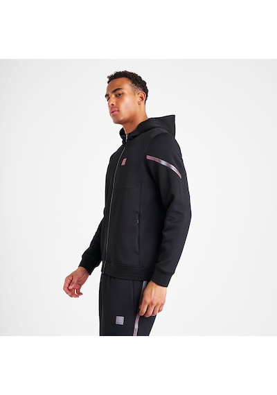 Lescon Erkek Fermuarlı Kapüşonlu Sweatshirt 25n-1128 Siyah