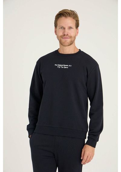 Kly Erkek O.yaka Eşofman Takım Modern Tasarım 7216 Sıyah/2xl Ekru